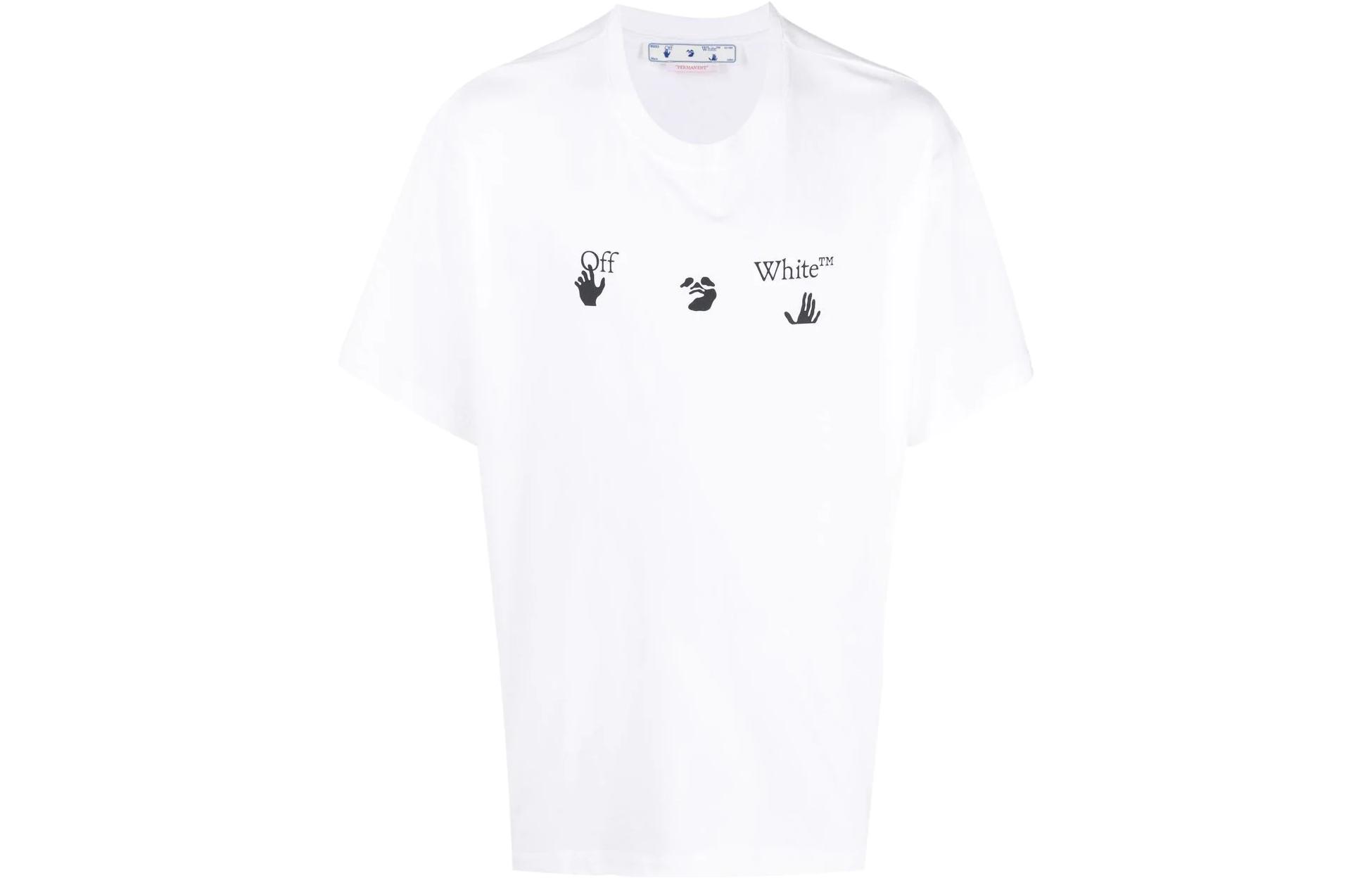 Мужская футболка OFF-WHITE SS22 LogoT (белая)