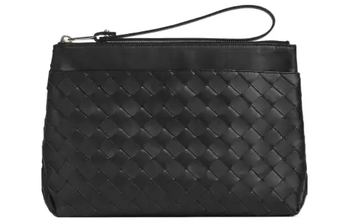 Bottega Veneta Calfskin Clutch Men's Black