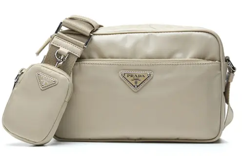 PRADA Re Nylon Fabric Crossbody Bag Regular Women's Beige