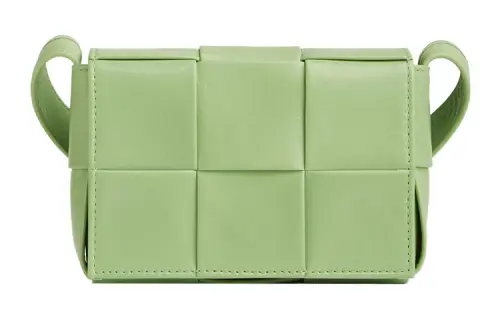 Bottega Veneta Candy Cassette Crossbody Bag Mini Intreccio Pistachio