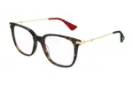 GUCCI Bee Plate And Metal Butterfly Prescription Glasses Women's Leopard Print/Gold