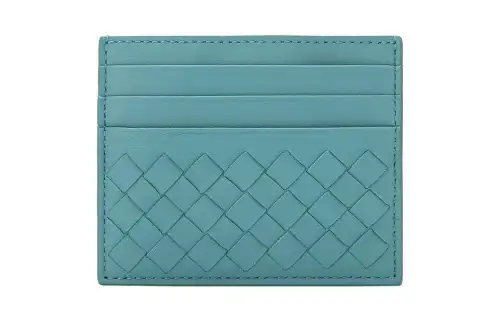 Bottega Veneta Sheepskin Card Holder Women's Light Blue