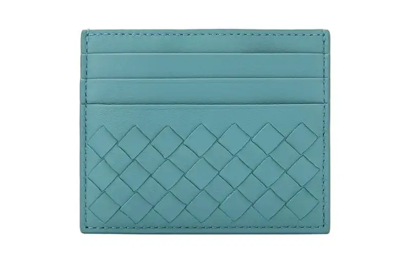 Bottega Veneta Sheepskin Card Holder Women's Light Blue
