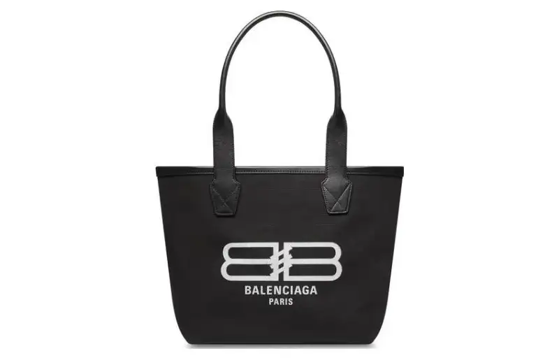 Balenciaga Cotton Canvas Tote Bag, Shopping Bag, Shoulder Bag, Handbag Small Women's Black