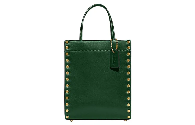 COACH Cashin Cow Leather Tote Bag, Shopping Bag, Shoulder Bag, Crossbody Bag Handbags Mini Women's Green