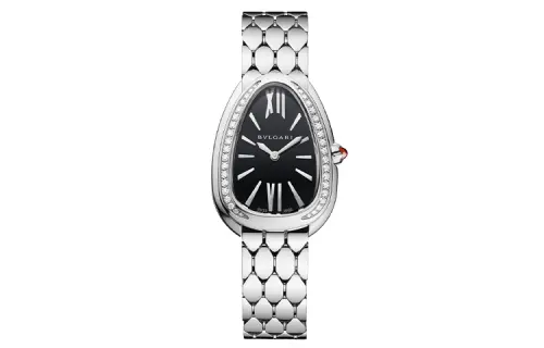 BVLGARI Wrist Watches Quartz Movement Stainless Steel Watchband Black Dial Women's 30m Water Resistant