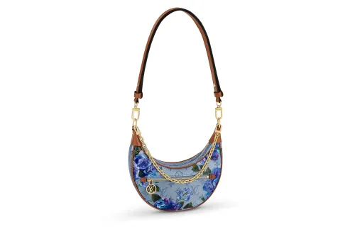 LOUIS VUITTON Loop Bag Floral Pattern Blue