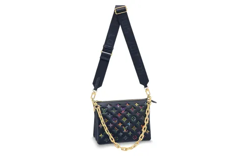 LOUIS VUITTON Coussin Lambskin Leather Pillow Bag, Handbag, Shoulder Bag, Crossbody Bag Regular Women's Black