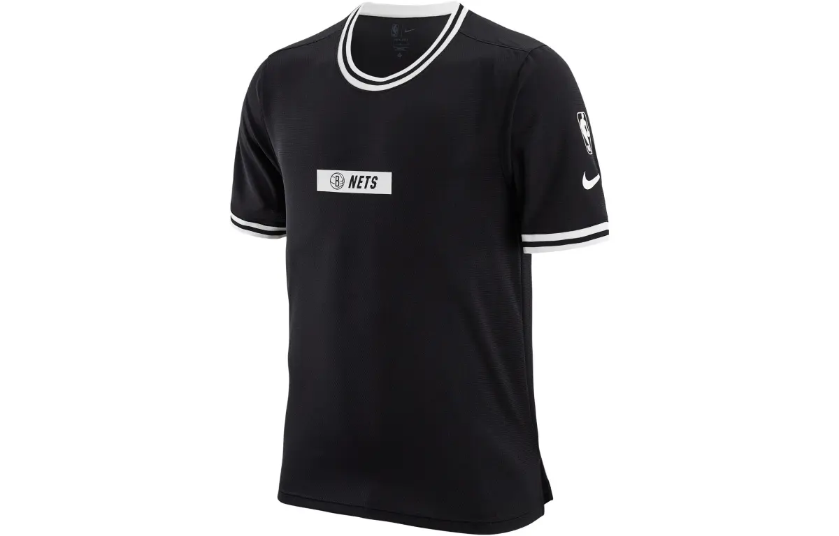 Nike T-Shirts Men's Black Crew Neck Moderate Straight Fit