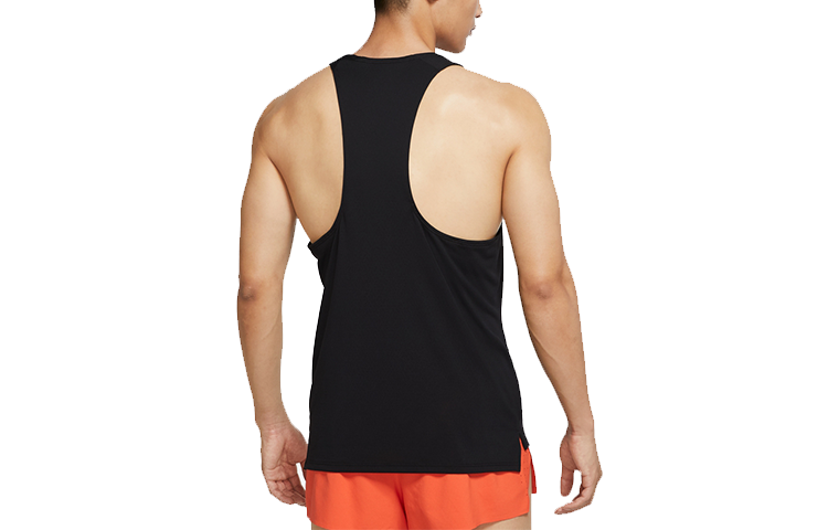Nike Running Tank Tops Men’s Black Crew Neck Moderate Straight Fit