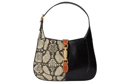 GUCCI Jackie 1961 Patchwork Leather Crescent Shoulder Bag Shoulder Bag Women's