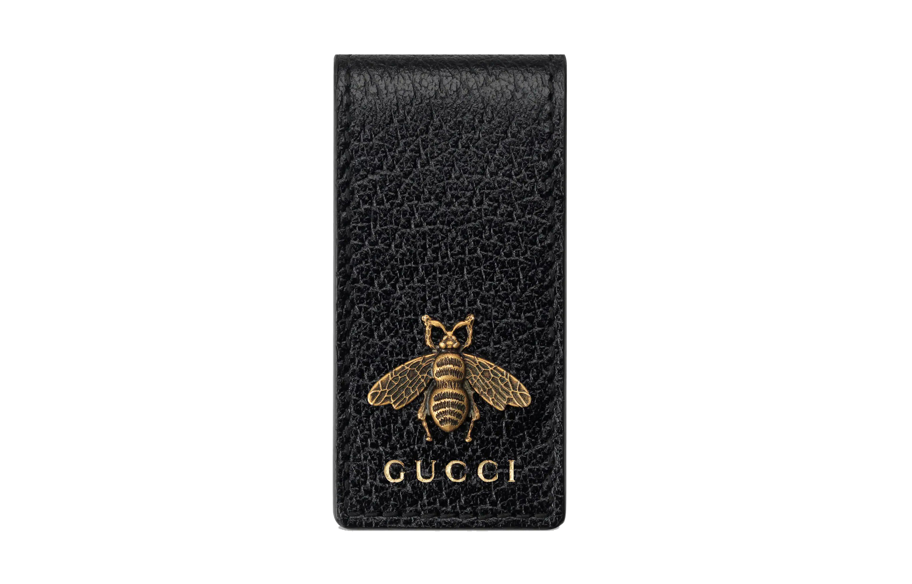 GUCCI Animalier Leather Wallet Men's Black