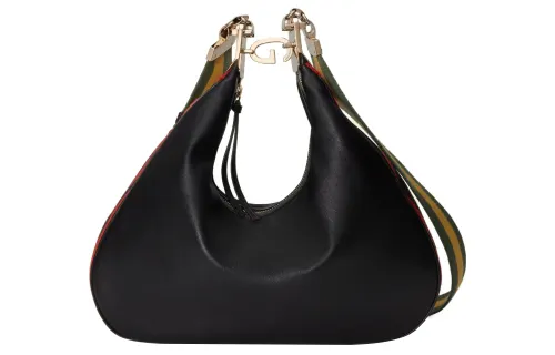 GUCCI Leather Crossbody Bag, Shoulder Bag Women's Black