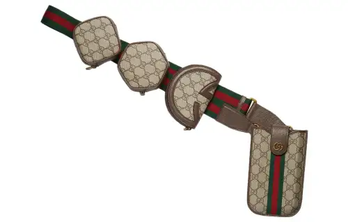 GUCCI Ophidia Canvas Leather Trim Shoulder Bag, Crossbody Bag Mini Women's Ebony