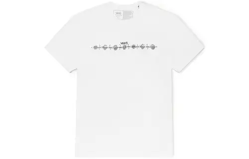 Vans T Shirts Unisex White Crew Neck Moderate Straight Fit