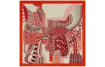 HERMES Fantasy Saddles Knit Scarves Women's Multicolor