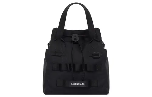 Balenciaga Army Nylon Tote Bag, Shopping Bag, Shoulder Bag, Handbag Small Men's Black