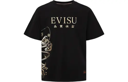 EVISU T Shirts Men's Crew Neck Moderate Straight Fit