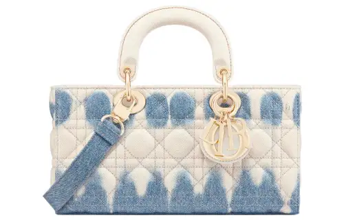 DIOR Lady D JOY Denim Handbag Tote Bag, Shopping Bag, Shoulder Bag, Crossbody Bag, Handbag Women's Milk White
