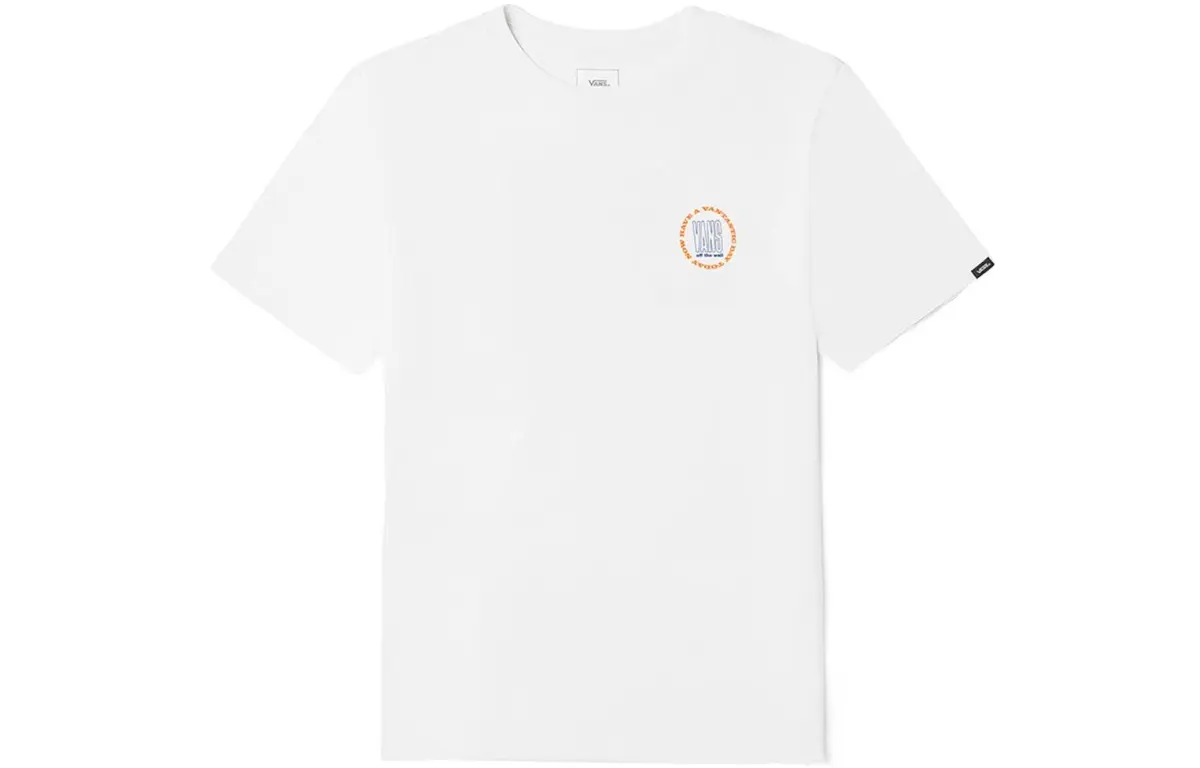 Vans T-Shirts Unisex White Crew Neck Moderate Straight Fit
