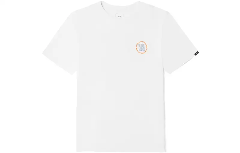 Vans T Shirts Unisex White Crew Neck Moderate Straight Fit