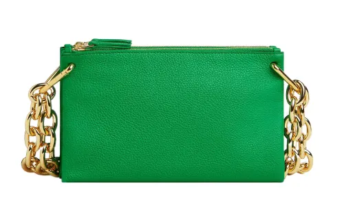 Bottega Veneta Parakeet Chain Pouch Green