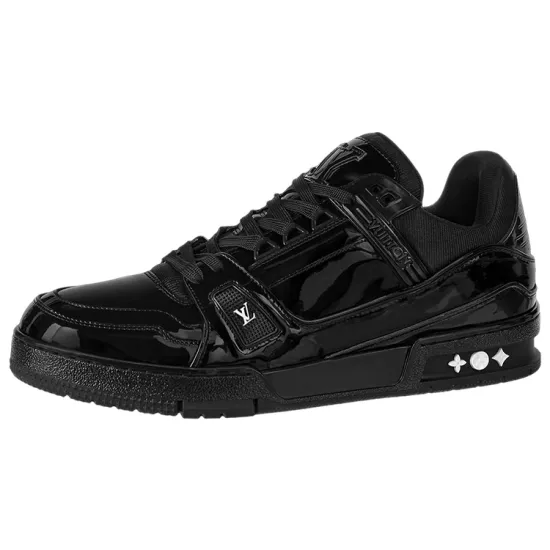 LOUIS VUITTON Lv Trainer Patent Leather 'Triple Black'