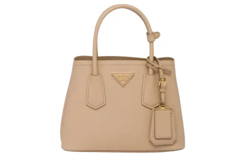 PRADA Leather Tote Bag, Shopping Bag, Shoulder Bag, Crossbody Bag, Handbag Mini Women's Sand Yellow