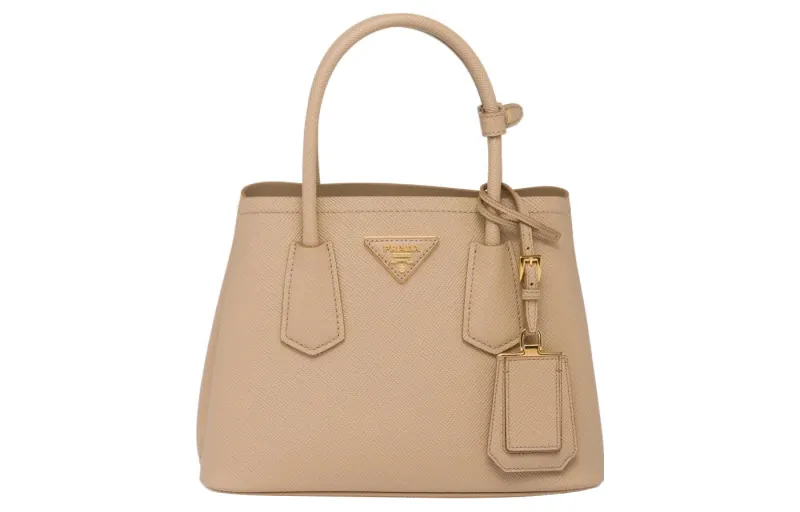 PRADA Leather Tote Bag, Shopping Bag, Shoulder Bag, Crossbody Bag, Handbag Mini Women's Sand Yellow