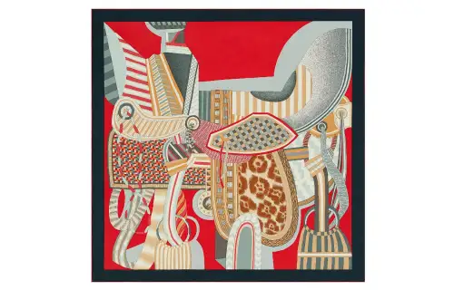 HERMES Fantasy Saddles Scarves Women's Multicolor