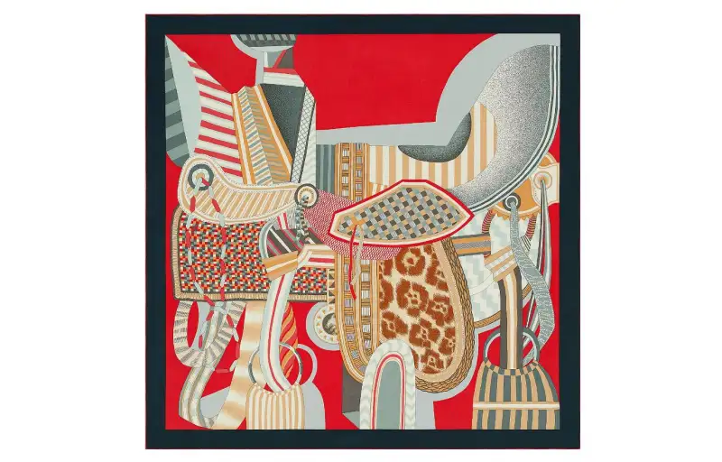HERMES Fantasy Saddles Scarves Women's Multicolor