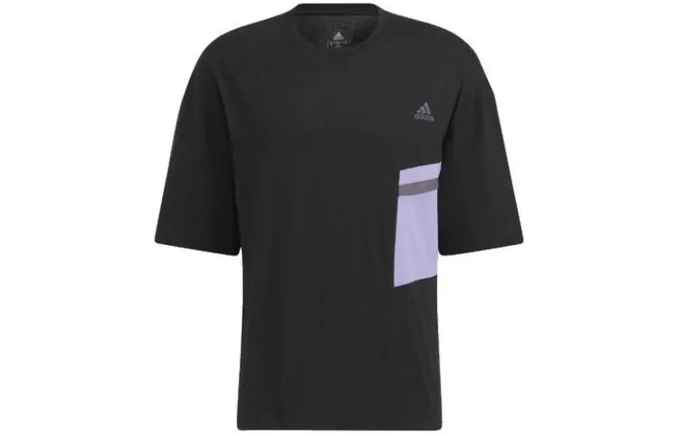Adidas T-Shirts Unisex Black Crew Neck Moderate Straight Fit