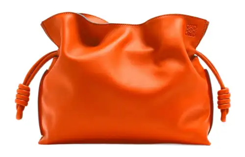 LOEWE Flamenco Clutch In Nappa Calfskin Orange