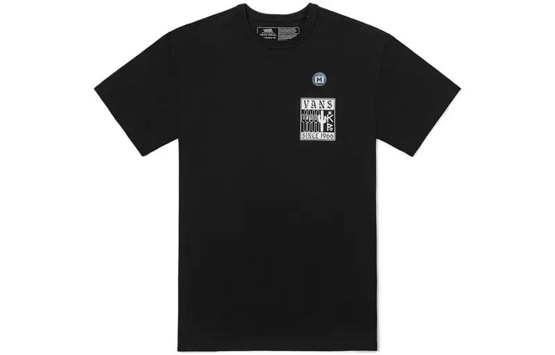 Vans OTW T Shirts Unisex Black Crew Neck Moderate Straight Fit