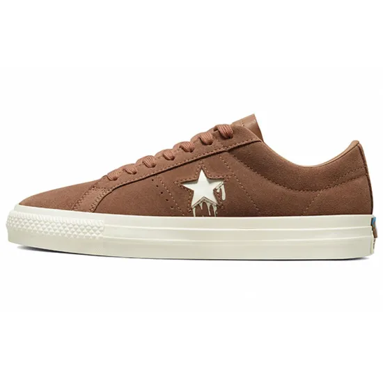 Converse One Star Skateboarding Shoes Unisex Low-top Brown/white