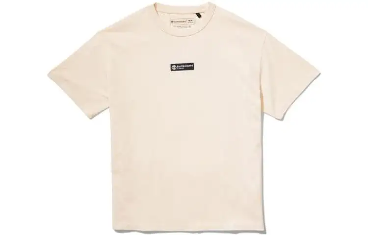 Timberland T Shirts Unisex Ecru Crew Neck Moderate Straight Fit
