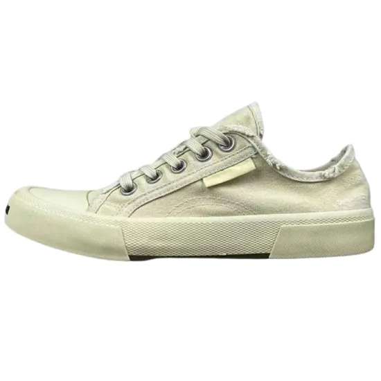 Balenciaga Paris Low Top Sneakers 'White Destroyed Cotton And White Rubber'