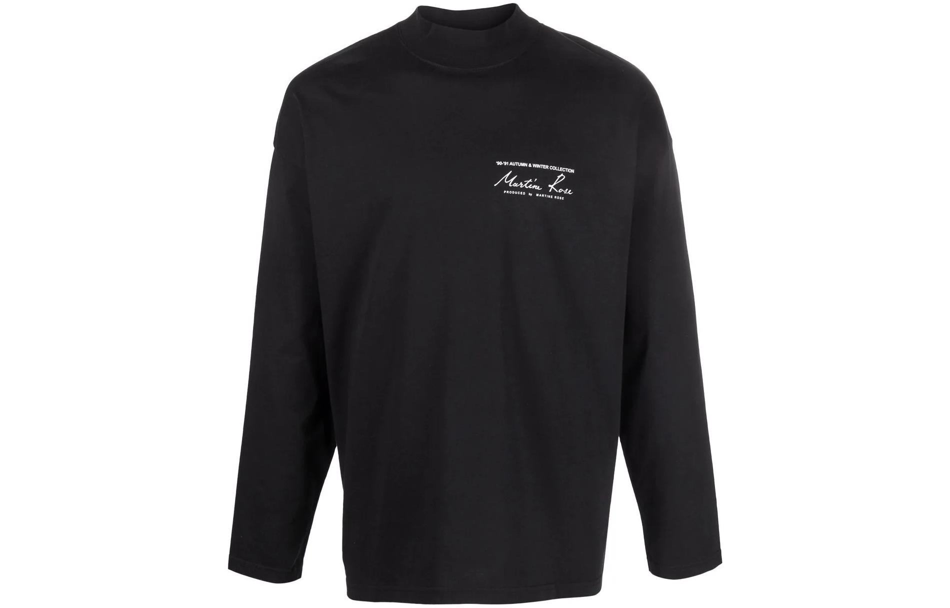 Мужская футболка Martine rose FW22 LogoT (черная)