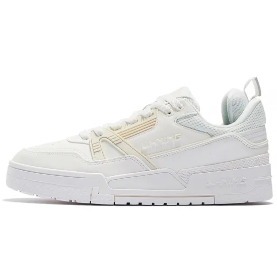 LiNing 001 BTC BTC Non slip Lightweight Low Top Skateboard Shoes Men's White