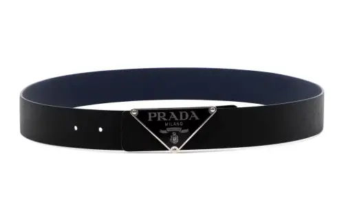 PRADA Leather Belts Men's Black