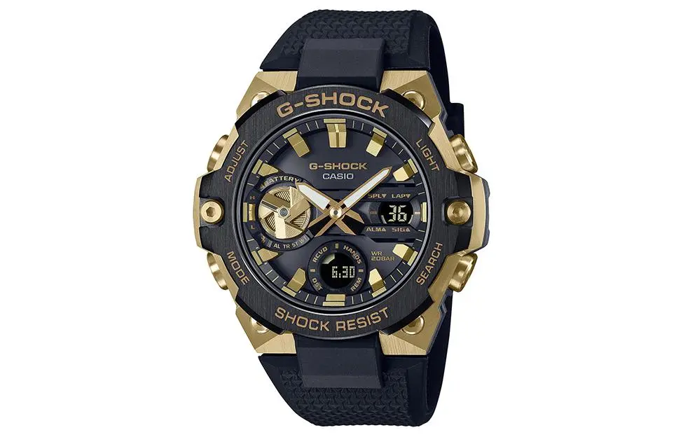 CASIO Steel Of The Heart 200m Waterproof Quartz Movement Resin Strap Men's Watches Black Dial