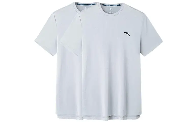 Anta T Shirt Men's 2 Pack Long Moon Gray