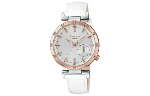 CASIO Women's SHEEN White Watch SHE-4051PGL-7A