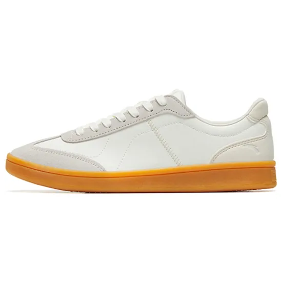 ANTA Life Collection Skateboard Shoes Men Low-Top Ivory White/Muddy Sand Gray