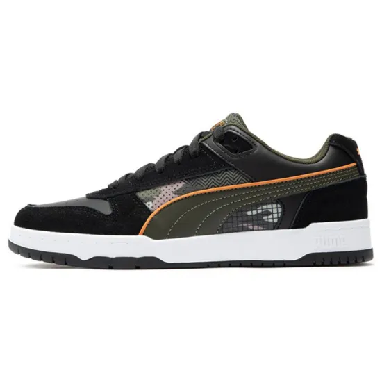 PUMA RBD Game Skateboarding Shoes Unisex Low-top Black Olive