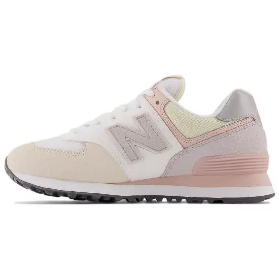 New Balance 574 Beige White Pink Sand Women's