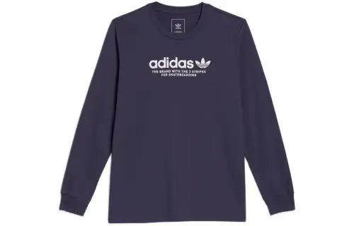 Adidas Originals Skate T Shirts Men's Blue Crew Neck Moderate Straight Fit