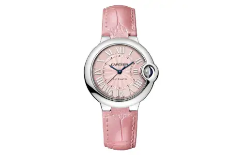 CARTIER Blue Balloon Collection Mechanical Movement Women's Watch 33mm Pink Watch Dial