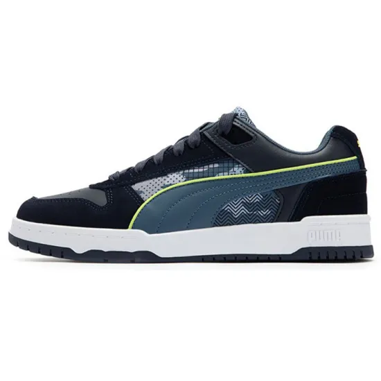 PUMA RBD Game Skateboarding Shoes Unisex Low-top White/Royal Blue/Fern Green