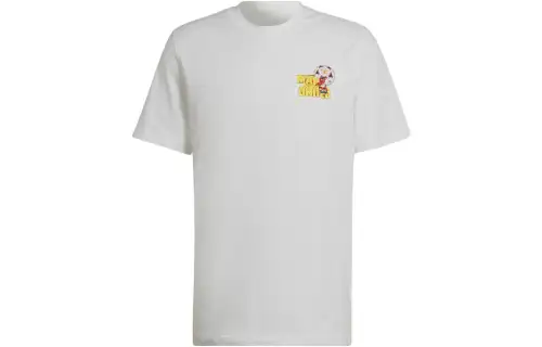 Adidas Originals T Shirts Men's White Crew Neck Moderate Straight Fit